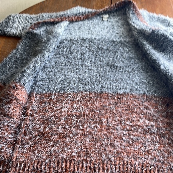 BKE Long Open Cardigan Eyelash Heavyweight Sweater Size Medium Long Sleeves - Picture 12 of 13